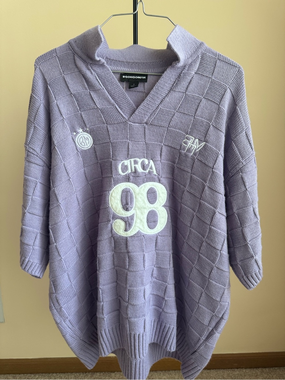 BoohooMAN Lilac Knit polo